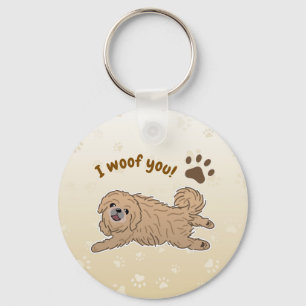 Llavero Feliz Perro Pekín, amante de ti