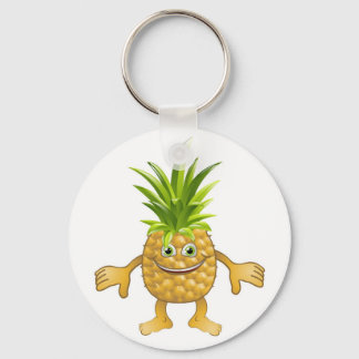 Llavero Feliz personaje de fruta de piña lindo