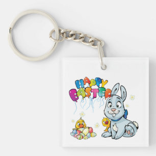 Llavero Feliz Personalizado de Pascua
