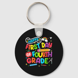 Llavero Feliz Primer Día De 4to Grado De Regreso A La Escu