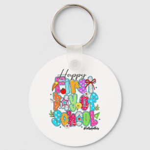 Llavero Feliz Primer Día De Escuela Lápiz Maestro Niños De