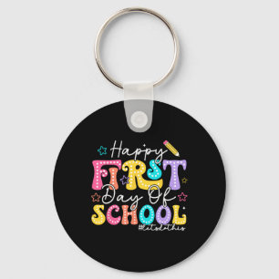 Llavero Feliz Primer Día De Escuela Lápiz Maestro Niños De