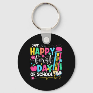 Llavero Feliz Primer Día De Escuela Lápiz Maestro Niños Es
