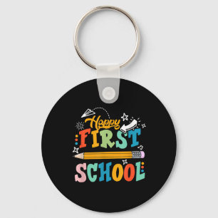 Llavero Feliz Primer Día De Escuela Maestro Estudiante Niñ
