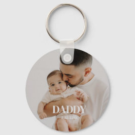 Llavero Feliz primer día del padre recuerdo fotográfico