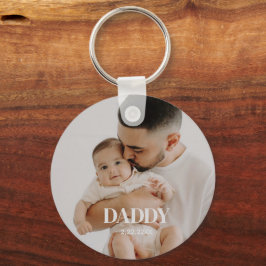 Llavero Feliz primer día del padre recuerdo fotográfico