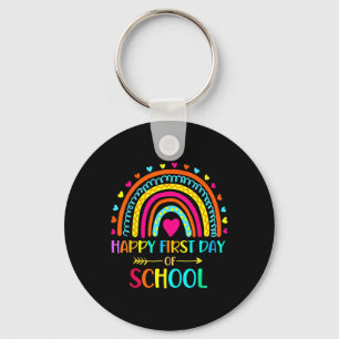 Llavero Feliz primer día escolar, el arcoiris de vuelta a