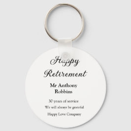 Llavero Feliz retiro añadir nombre años de servicio jubila