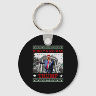 Llavero Feliz Rizzmas Trump Divertido Humorístico Baile de
