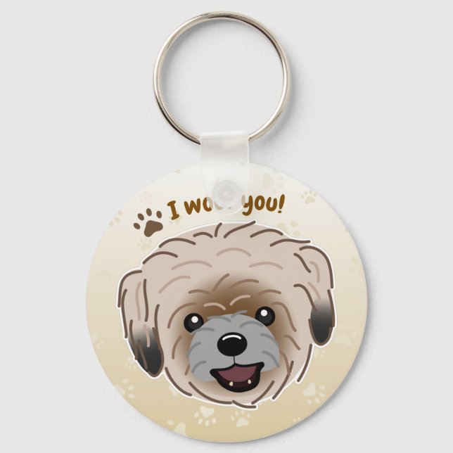 Llavero Feliz Shih Tzu Dog Lover I Wowty Paws (Anverso)