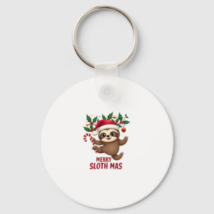 Llavero Feliz Slothmas Navidad Santa Slo Ho Ho Ho Sloth Ch