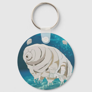 Llavero Feliz Tardigrado flotando bajo el agua