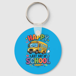 Llavero Feliz último día de escuela Autobús escolar lindo 