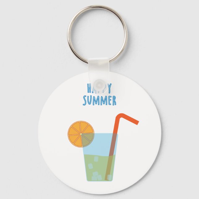 Llavero Feliz Verano Con Un Cóctel (Anverso)