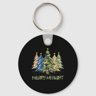 Llavero Feliz Y Brillante Árbol De Navidad De Camo Feliz N