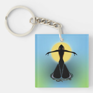 Llavero Femenina en flor