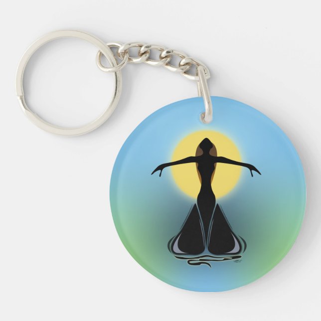 Llavero Femenina en flor (Frente)