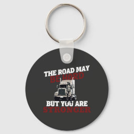 Llavero Femenino Camionero Fuerte Camino Resiliente Orgull