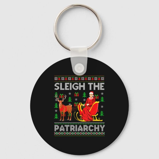 Llavero Feminist Ruth Bader Ginsburg Rbg Xmas Sleigh The P (Anverso)