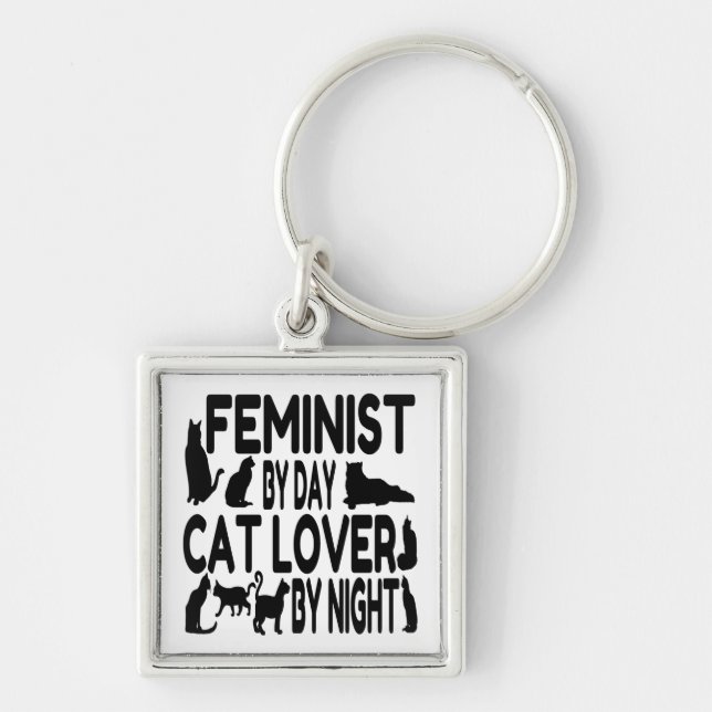 Llavero Feminista de Cat Lover (Frente)
