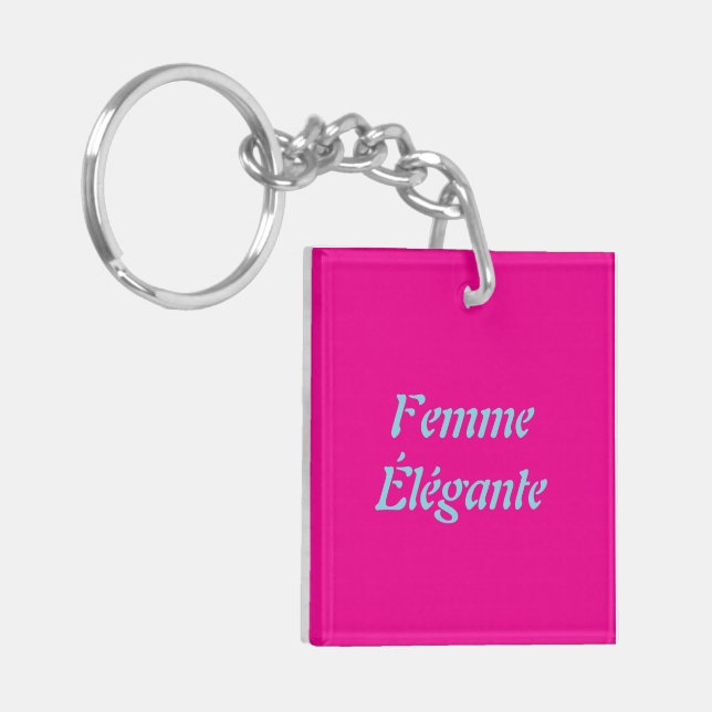 Llavero Femme Élégante Acrylic Keychain (Frente Izquierda)