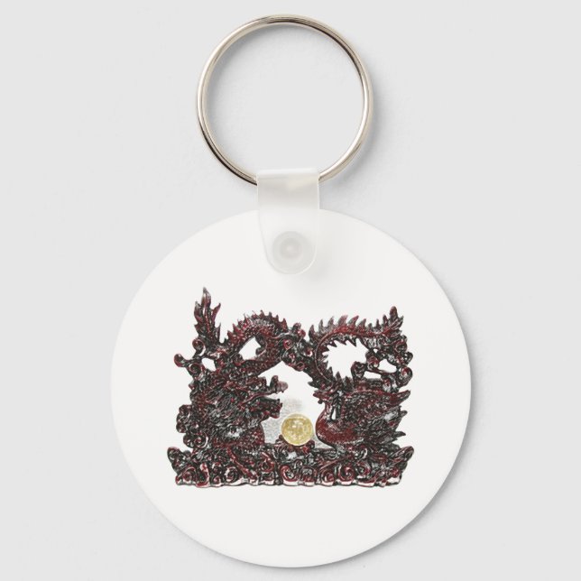 Llavero Feng Shui Dragon y Phoenix (Anverso)