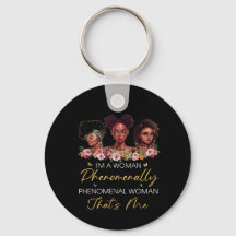 Fenomenal Mujer Doble Lado Keychain