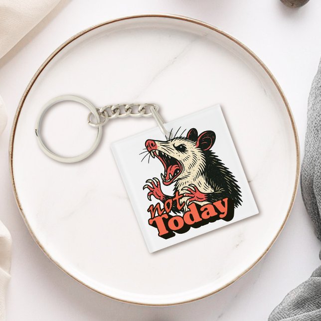 Llavero Feral Angry Possum No Tipografía Actual (Make a fierce statement with this feral possum design
)