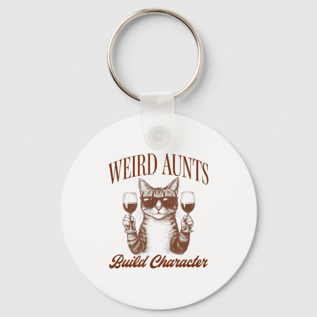 Llavero Feral Aunt Cat Lover Cat Auntie Weird Aunts Build  (Anverso)