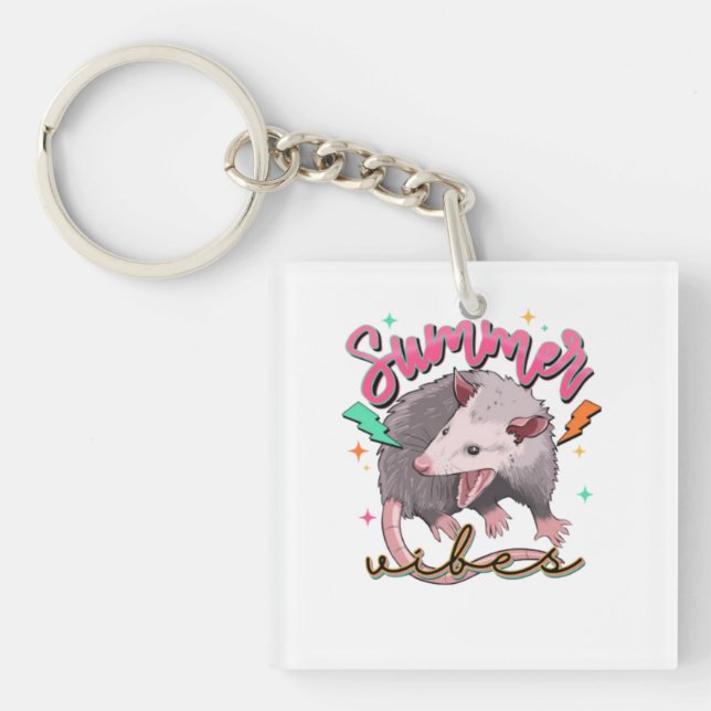 Llavero Feral Chica Summer Funny Opossum (Frente)