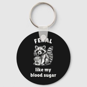 Llavero Feral como mi azúcar en sangre Diabetes de concien