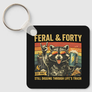 Llavero Feral y cuarenta cumpleaños sarcástico cuadragésim