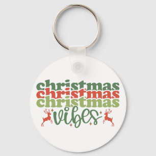 Llavero Feriadas de los Navidades Vibes Retro Groovy