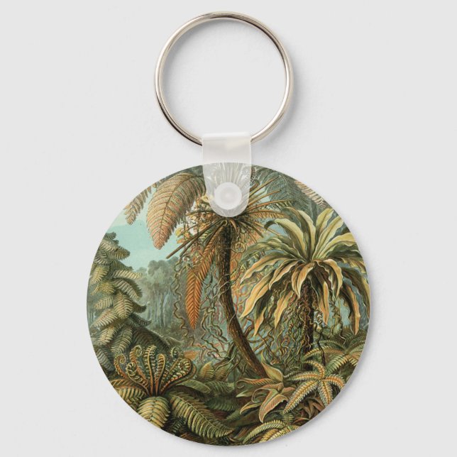 Llavero Ferns Palm Tree Antique Botanica Ferns Art (Anverso)