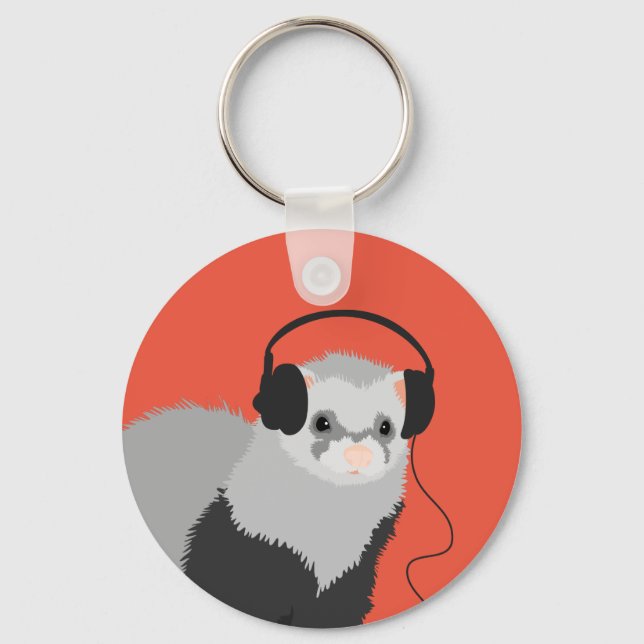 Llavero Ferret QR Code Music Lover (Anverso)