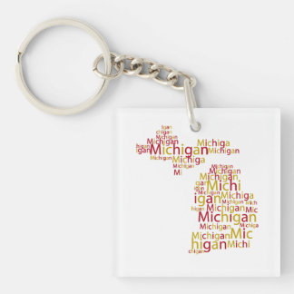 Llavero Ferris State Univerity Michigan Shaped