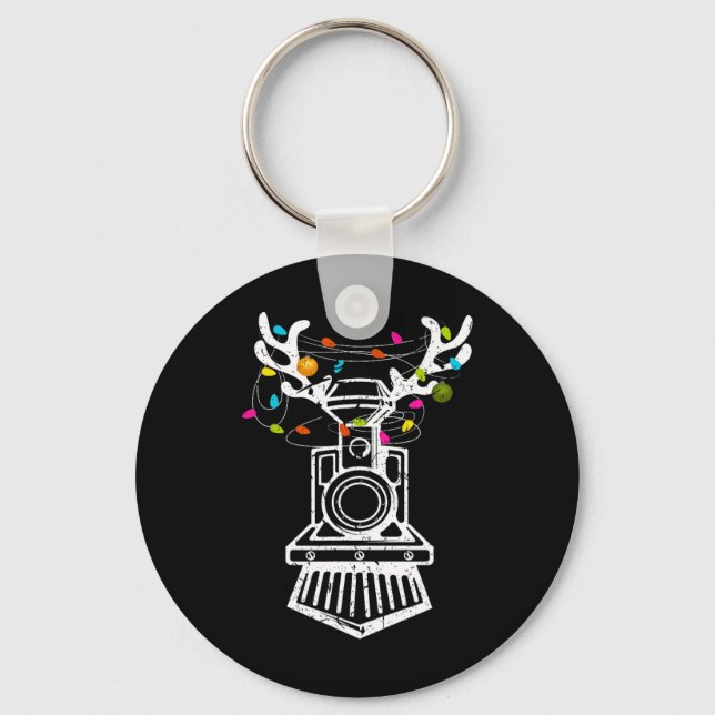 Llavero Ferrocarril de Navidades de Renos de Xmas (Anverso)