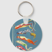 FESTIVAL DE KEYCHAIN KOINOBORI FISH CARP STREAMERS