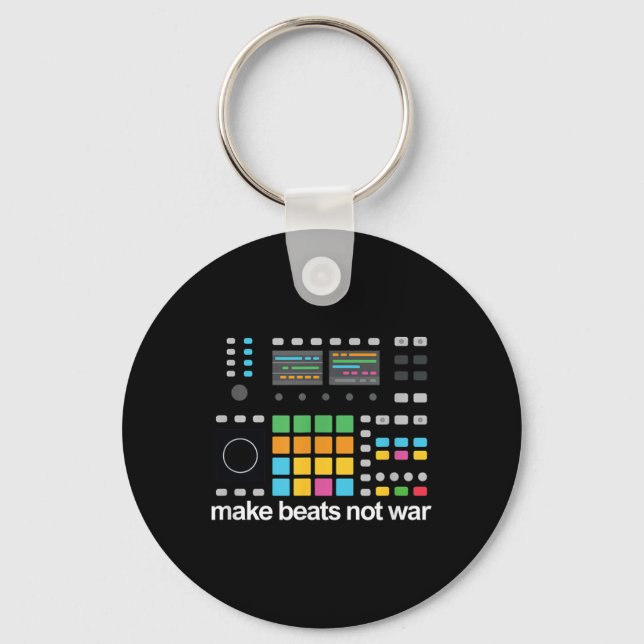 Llavero Festival Make Beats Not War Drum Machine Ravers (Anverso)