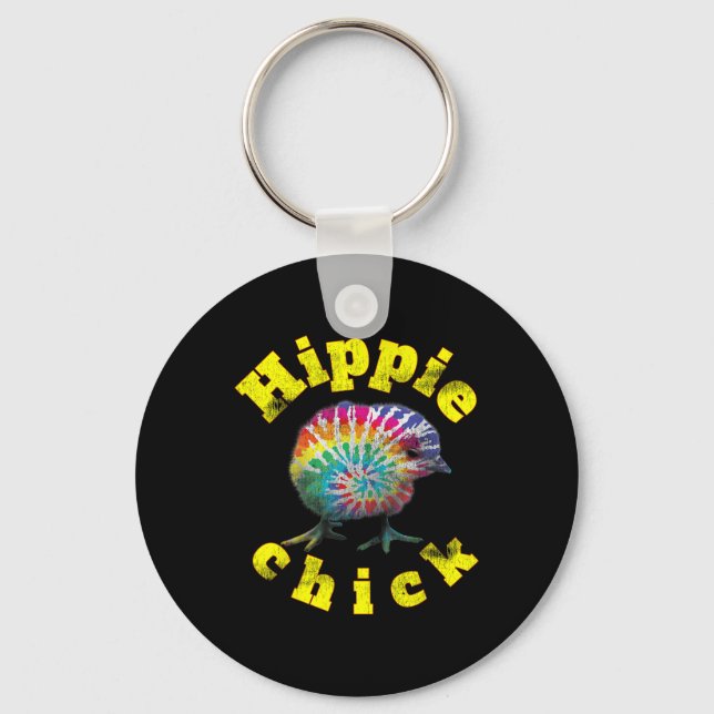 Llavero Festival Vibe Hippy Chick Tie Dye Chick (Anverso)