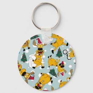 Llavero Festividad de ciervos: Diseño del patrón de Navida