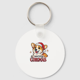 Llavero Festividad de merry Corgmas Fiesta de Perro Corgi 