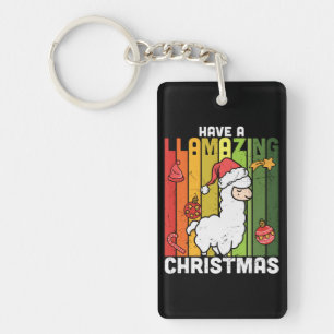 Llavero Festividad de Navidades de Llama Pun