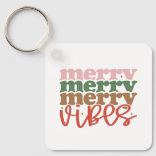 Llavero Festividades de los Navidades Merry Vibes Retro Gr
