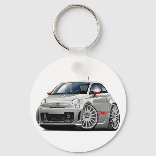 Llavero Fiat 500 Abarth Gray Car (Anverso)