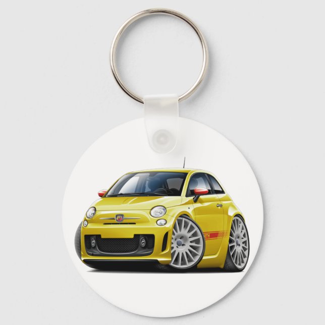 Llavero Fiat 500 Abarth Yellow Car (Anverso)