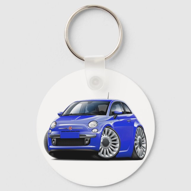 Llavero Fiat 500 Blue Car (Anverso)