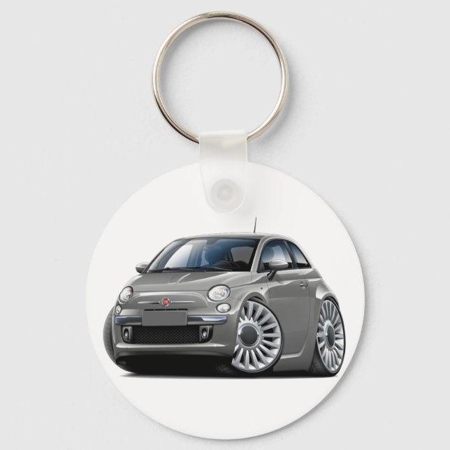 Llavero Fiat 500 Gray Car (Anverso)