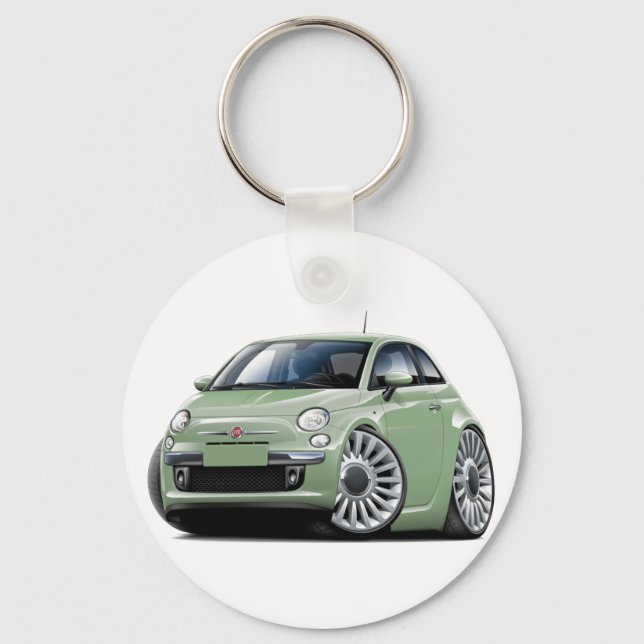 Llavero Fiat 500 Lt Green Car (Anverso)
