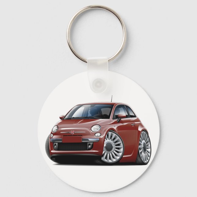Llavero Fiat 500 Maroon Car (Anverso)